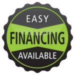 A black and green button that says easy financing available.