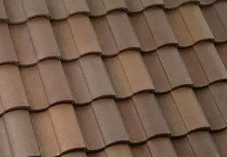 Detailed view of ceramic roof tiles on a home