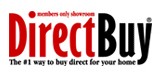 A direct buy logo with the words direct buy in red.