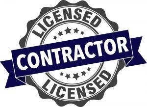 A licensed contractor sign  